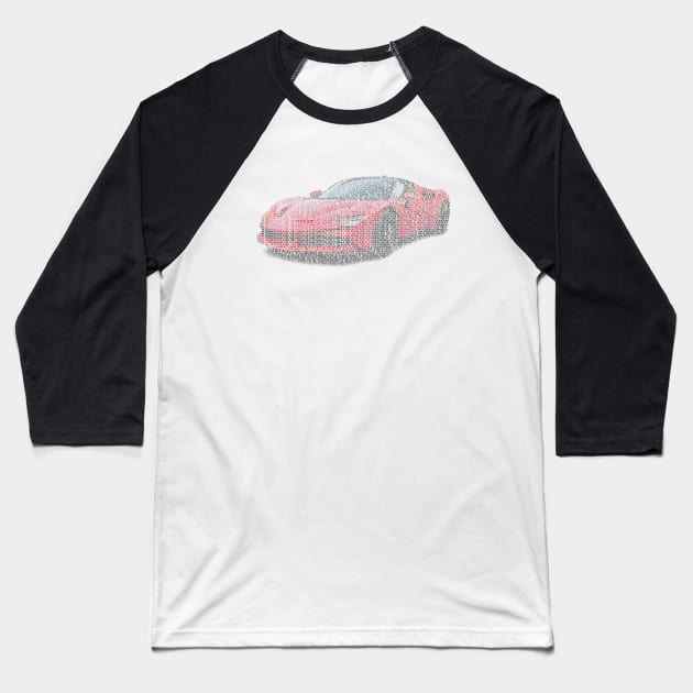 Ferrari SF90 Stradale typographic art Baseball T-Shirt by usastore